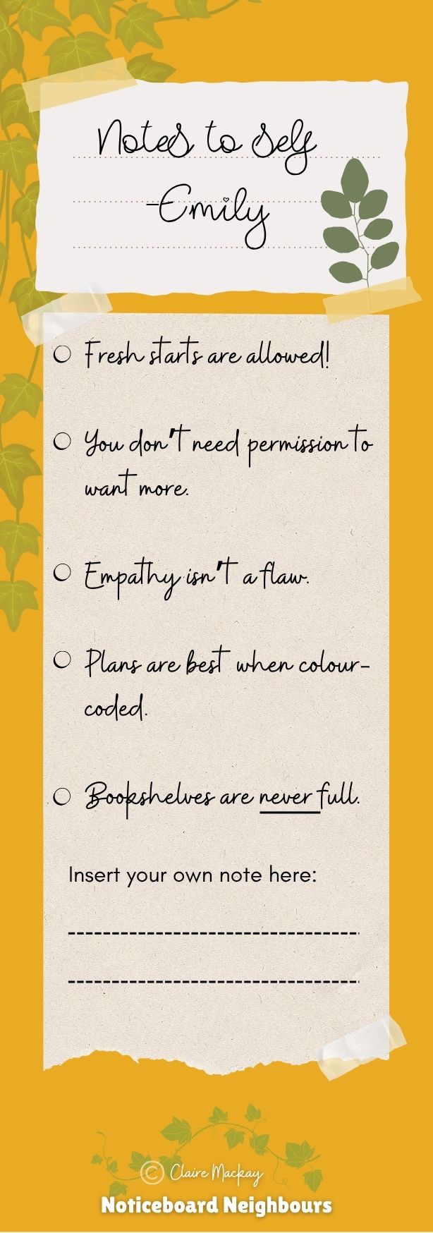 Noticeboard Neighbours - Bookmark + Sticker Bundle